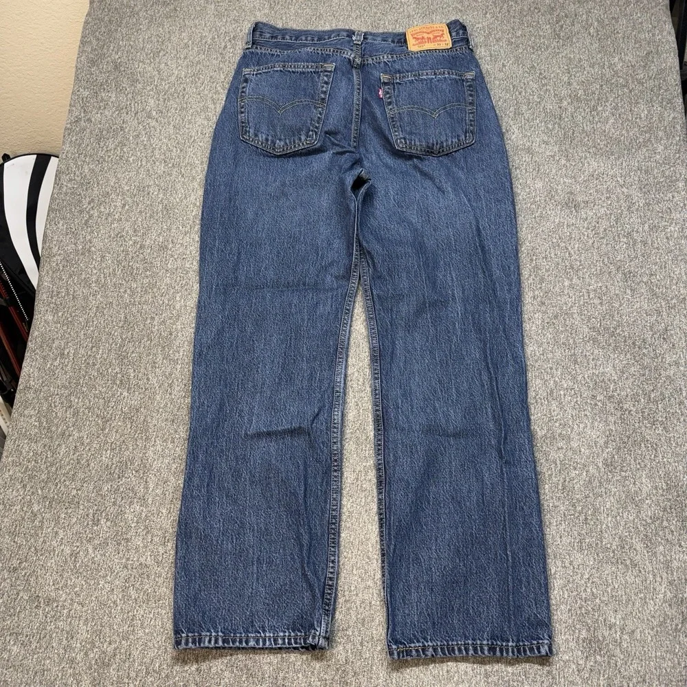 levi's 565 33x32 dark wash jeans excellent condition regular fit